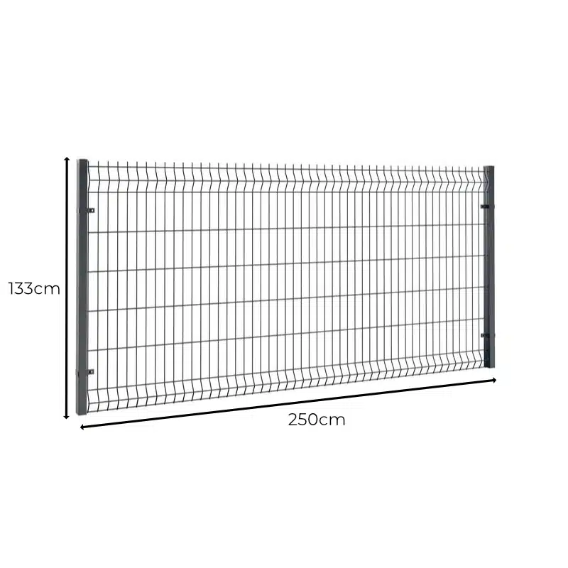 Ogrodzenie panelowe bez podmurowki 133x250cm 3D drut fi4