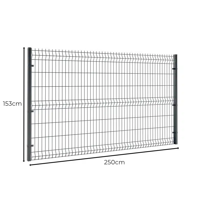 Ogrodzenie panelowe bez podmurówki 153x250cm 3D drut fi4